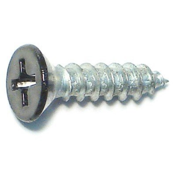 Midwest Fastener Wood Screw, #9, 3/4 in, Black Steel Flat Head Phillips Drive, 40 PK 79348